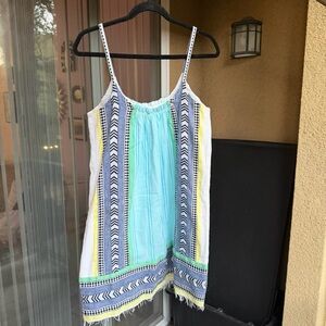 Lemlem Blue and White Mini Dress